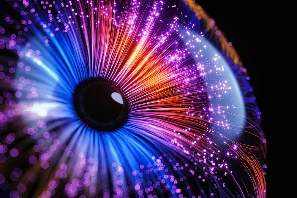 Fiber optic eyeball