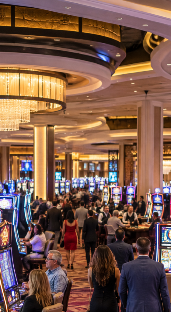Lively casino floor