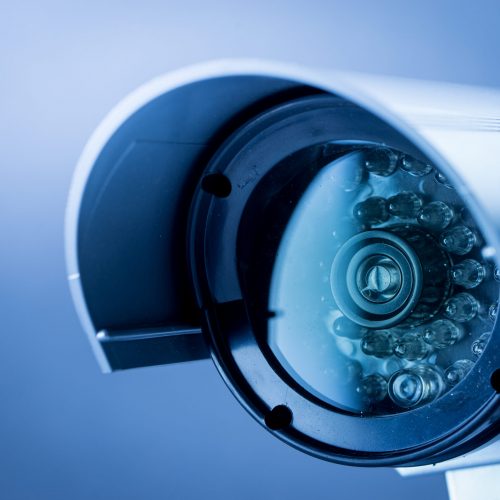 Security CCTV camera in office building